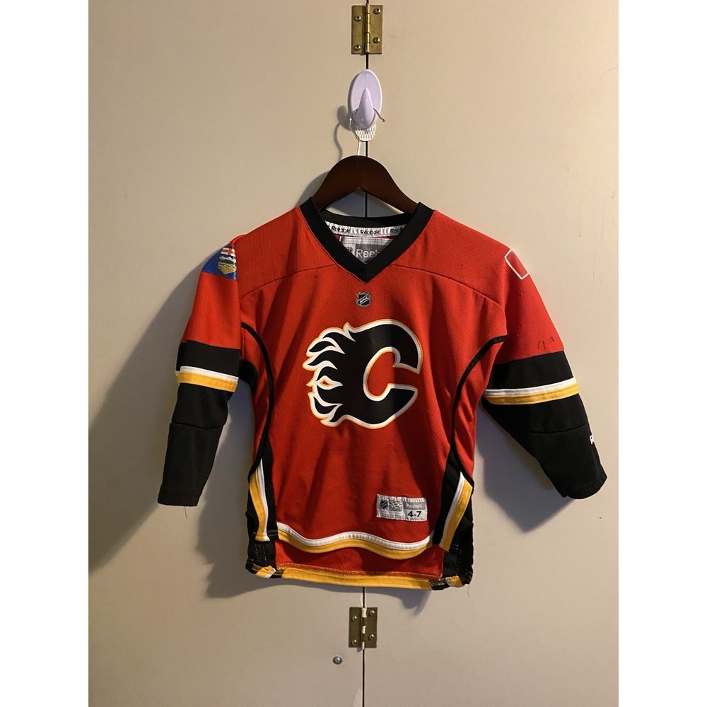 Reebok Calgary Flames Jarome Iginla 12 Hockey Jersey Toddler Kids Youth 4-7